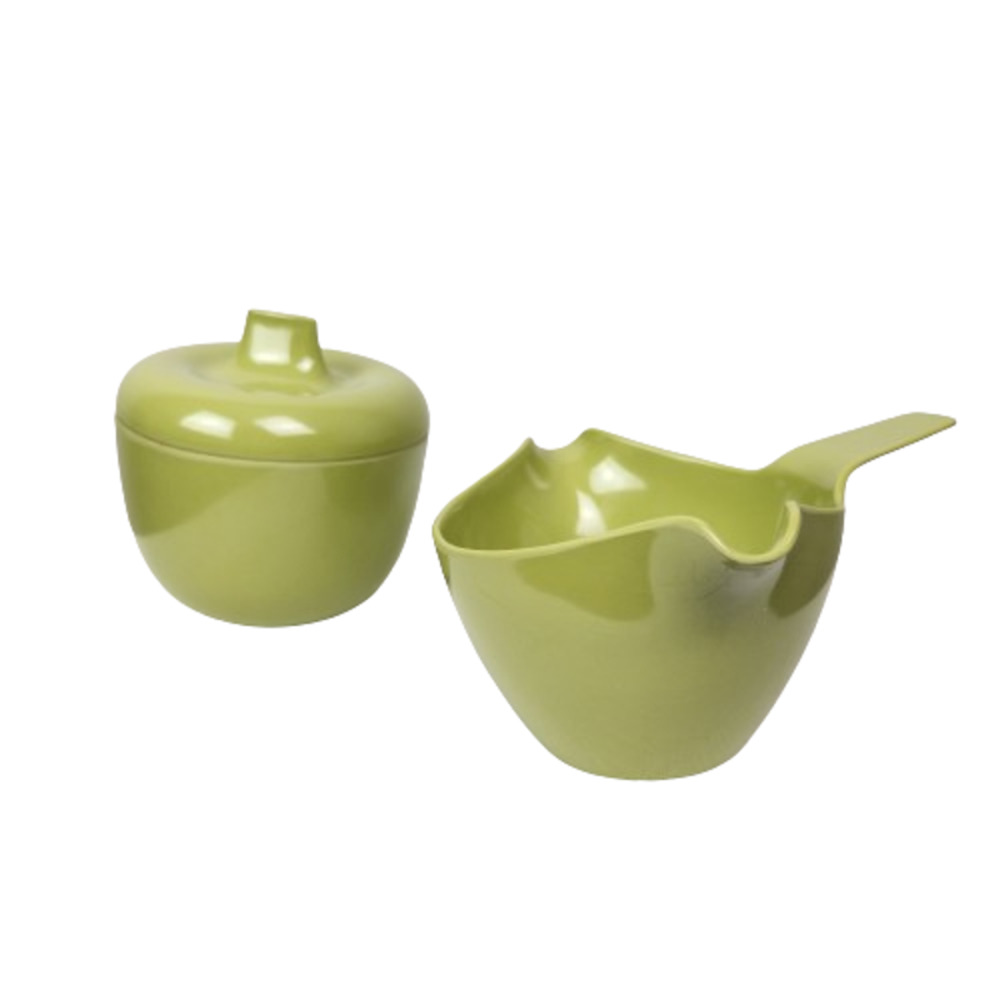 Vintage Green Melmac Creamer & Sugar Bowl